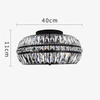 Gold Crystal Drum Flush Mount