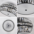 Gold Crystal Drum Flush Mount