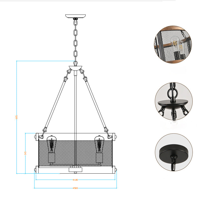 Harrison Mesh Drum Chandelier