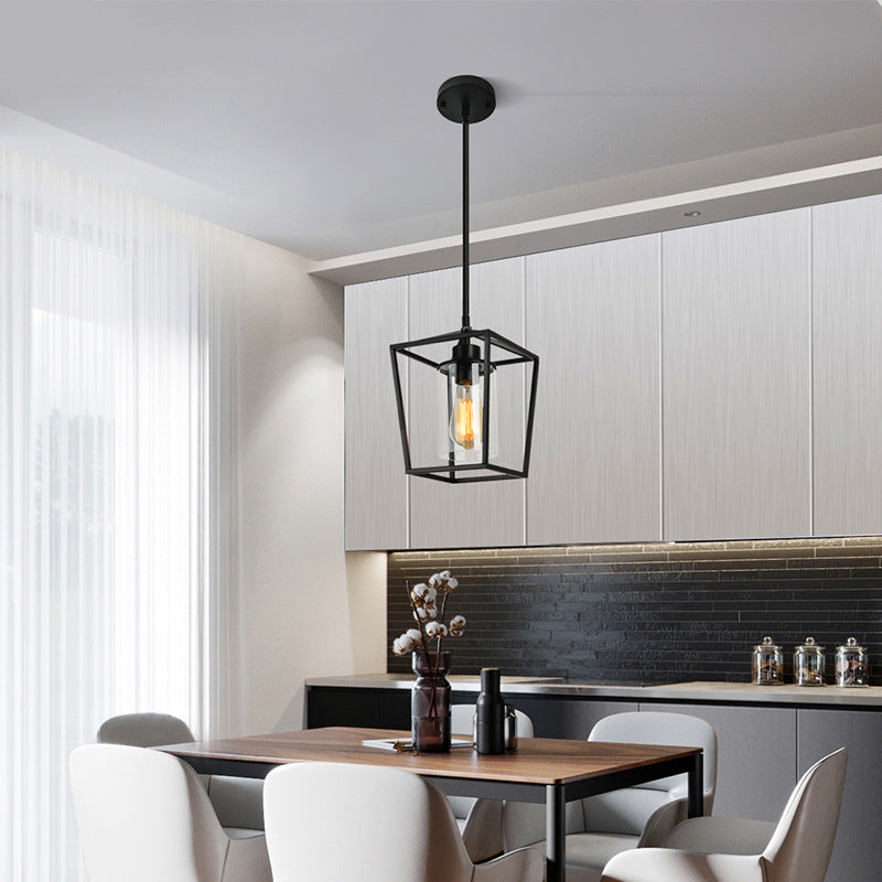 Lantern Cage Iron Pendant Light