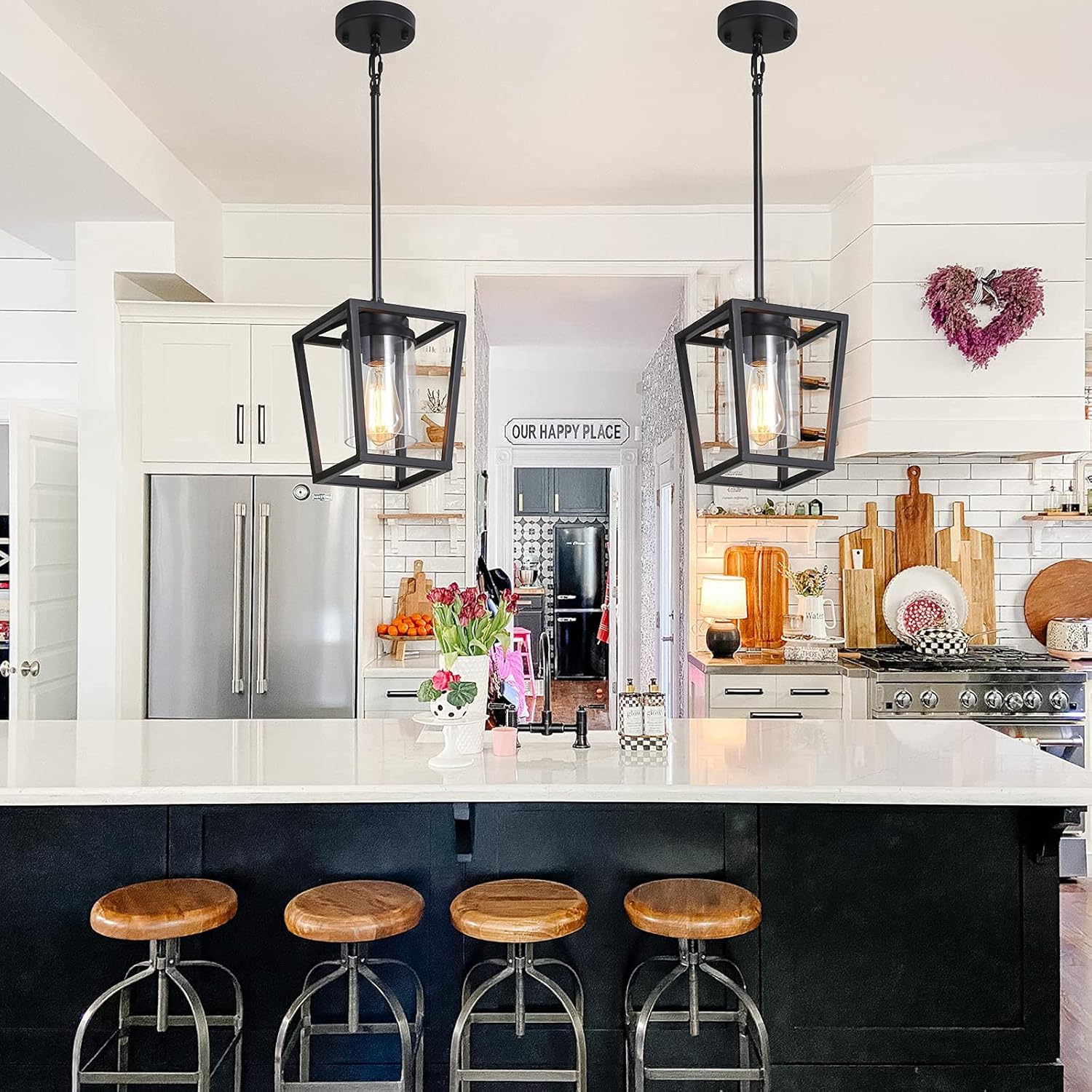 Lantern Cage Iron Pendant Light