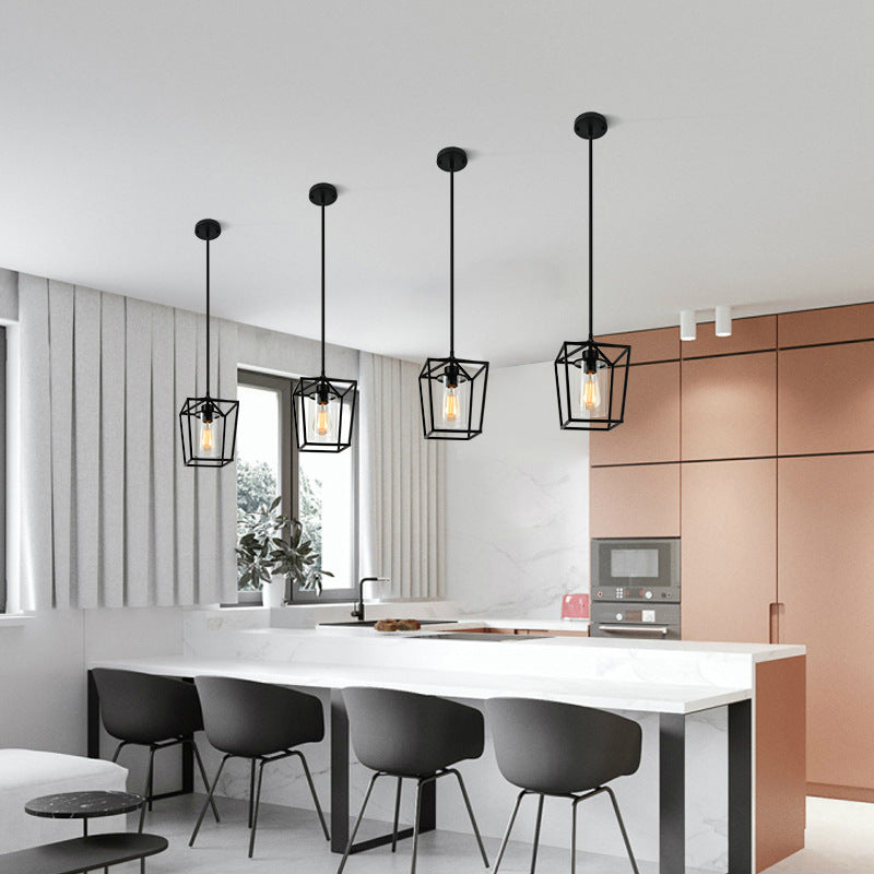 Lantern Cage Iron Pendant Light
