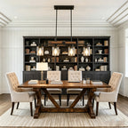 Linear Glass Cylinder Island Chandelier