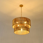 Malibu Straw Tiered Pendant Light