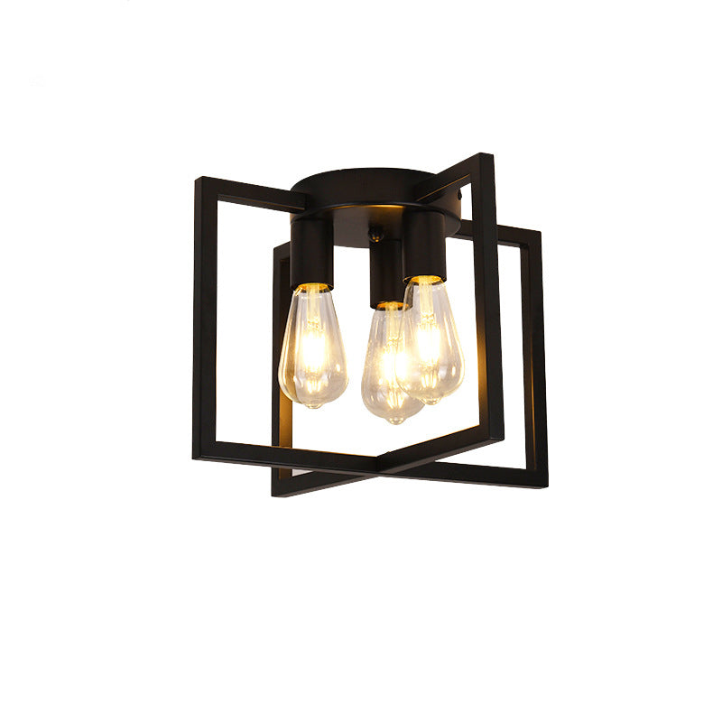 Nordic Cube Frame Flush Mount Ceiling Light