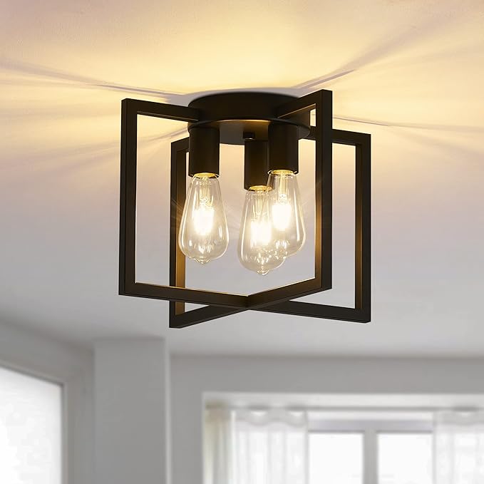 Nordic Cube Frame Flush Mount Ceiling Light