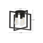 Nordic Cube Frame Flush Mount Ceiling Light