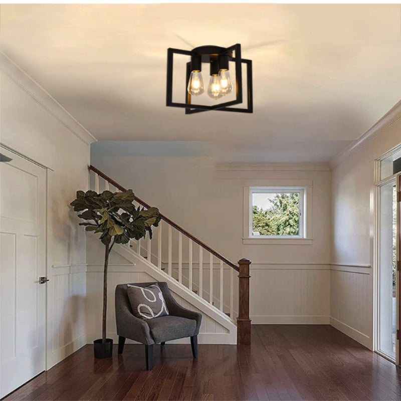 Nordic Cube Frame Flush Mount Ceiling Light