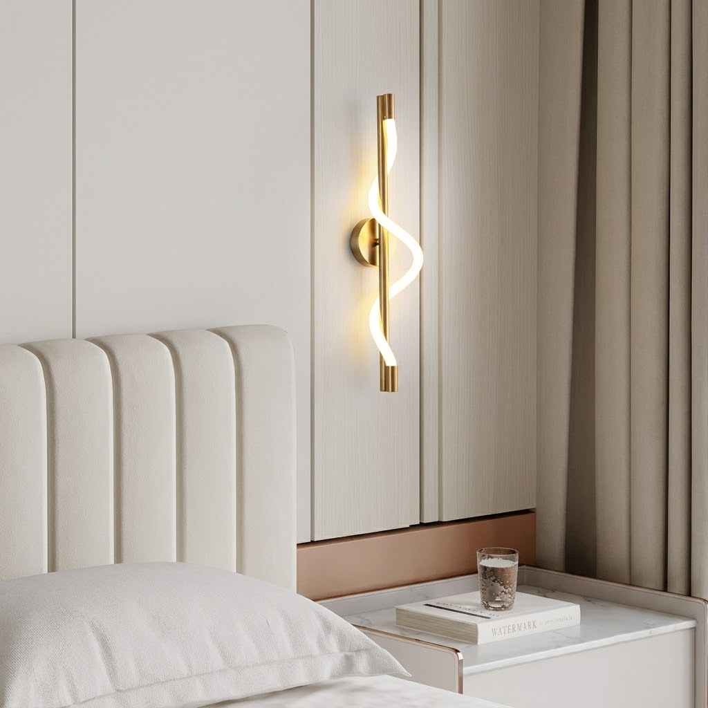 ope and Brass Linear Sconce