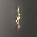 Illuminated Short Brass Wave LED Wall Light Studio Display