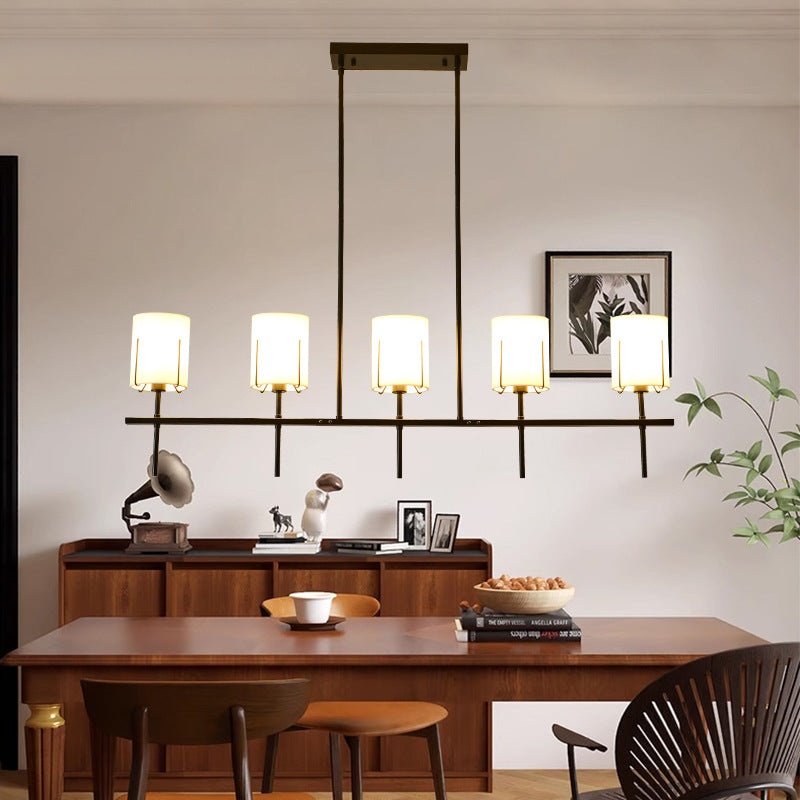 Open-Frame Drum Linear Chandelier