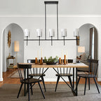 Open-Frame Drum Linear Chandelier