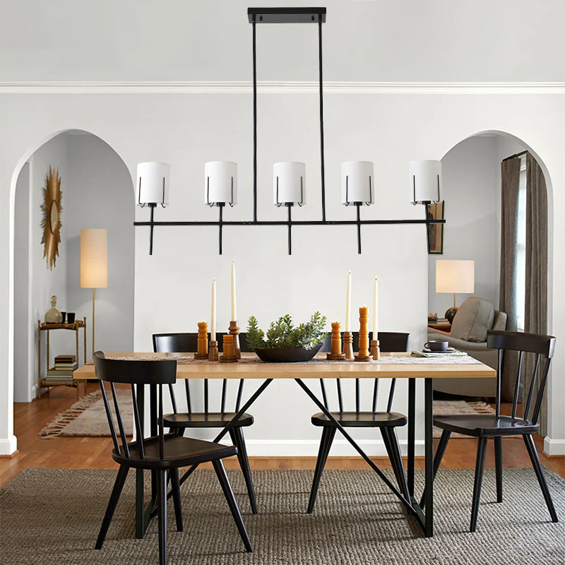Open-Frame Drum Linear Chandelier