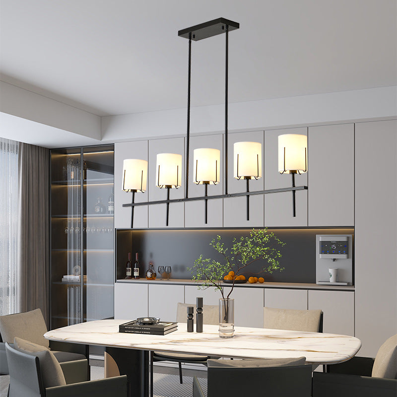 Open-Frame Drum Linear Chandelier