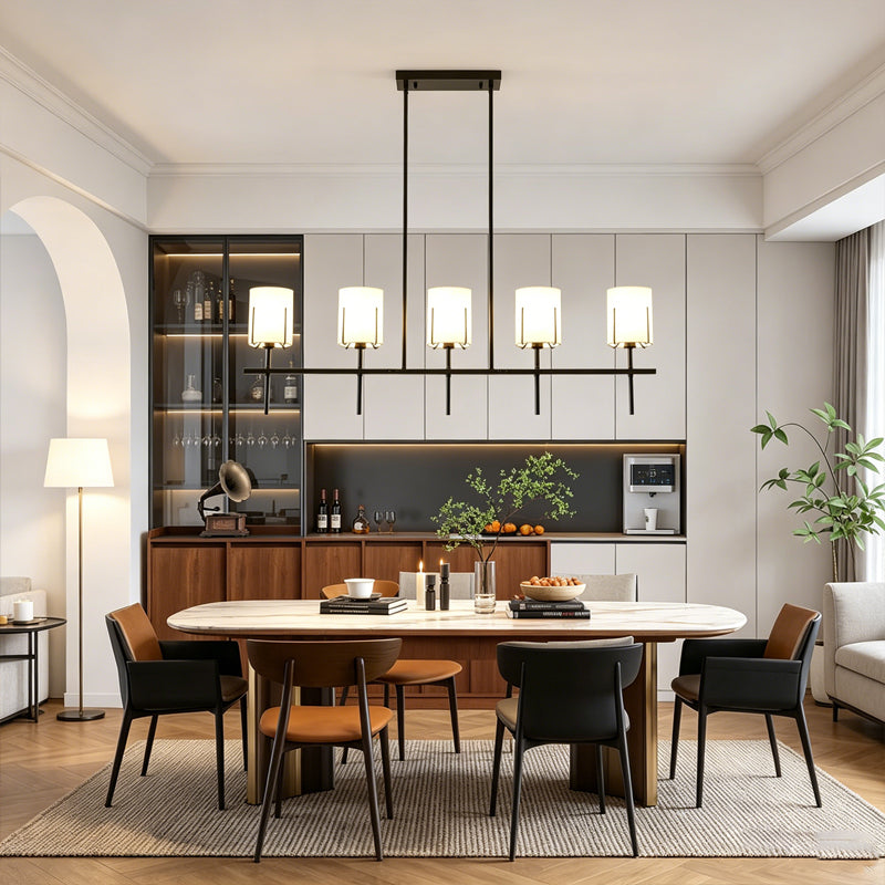 Open-Frame Drum Linear Chandelier