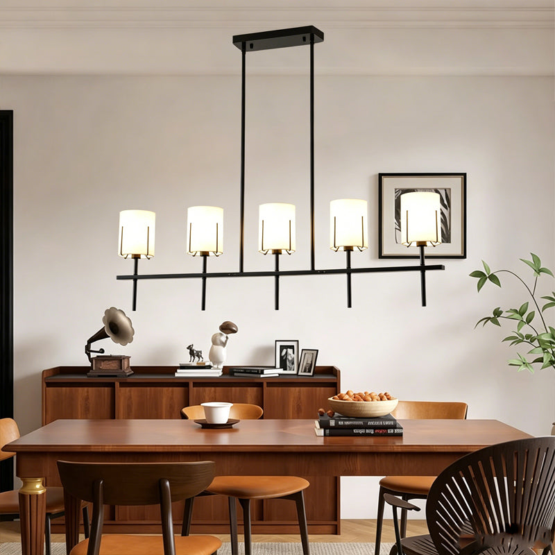 Open-Frame Drum Linear Chandelier