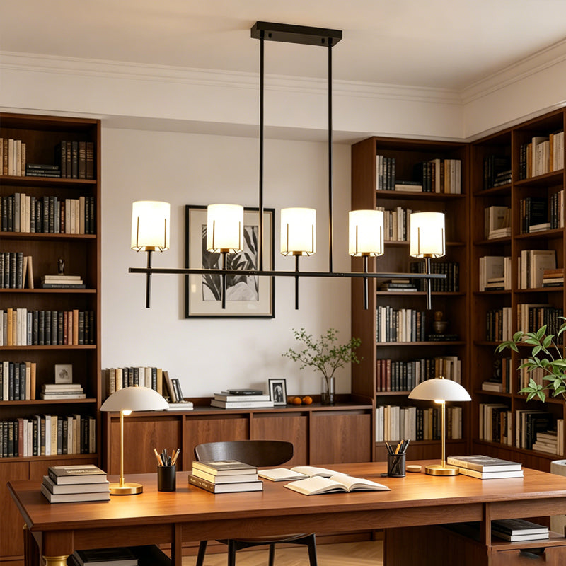 Open-Frame Drum Linear Chandelier