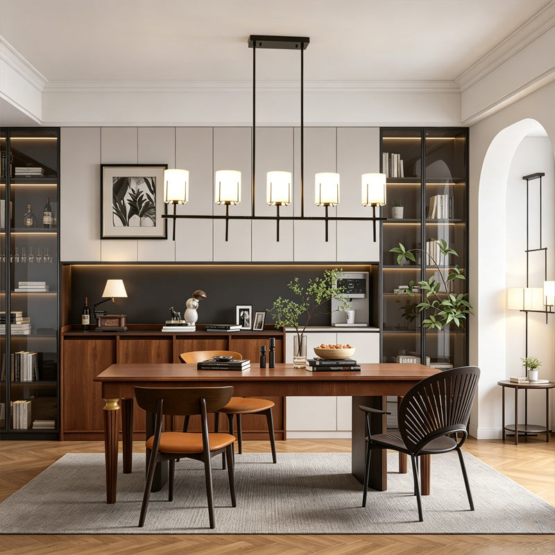 Open-Frame Drum Linear Chandelier