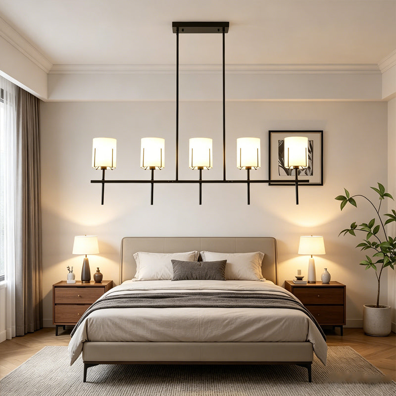 Open-Frame Drum Linear Chandelier
