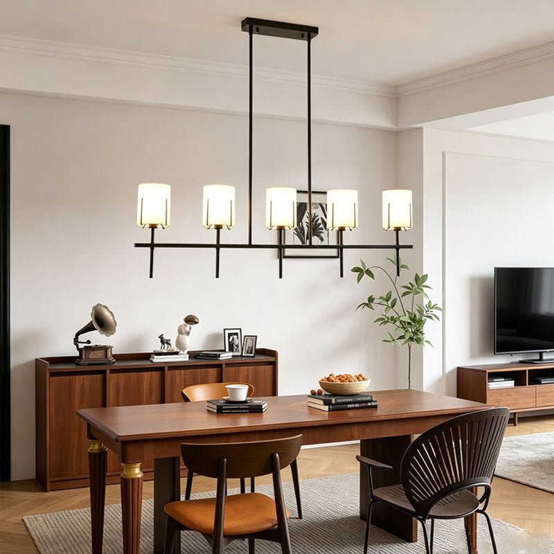 Open-Frame Drum Linear Chandelier