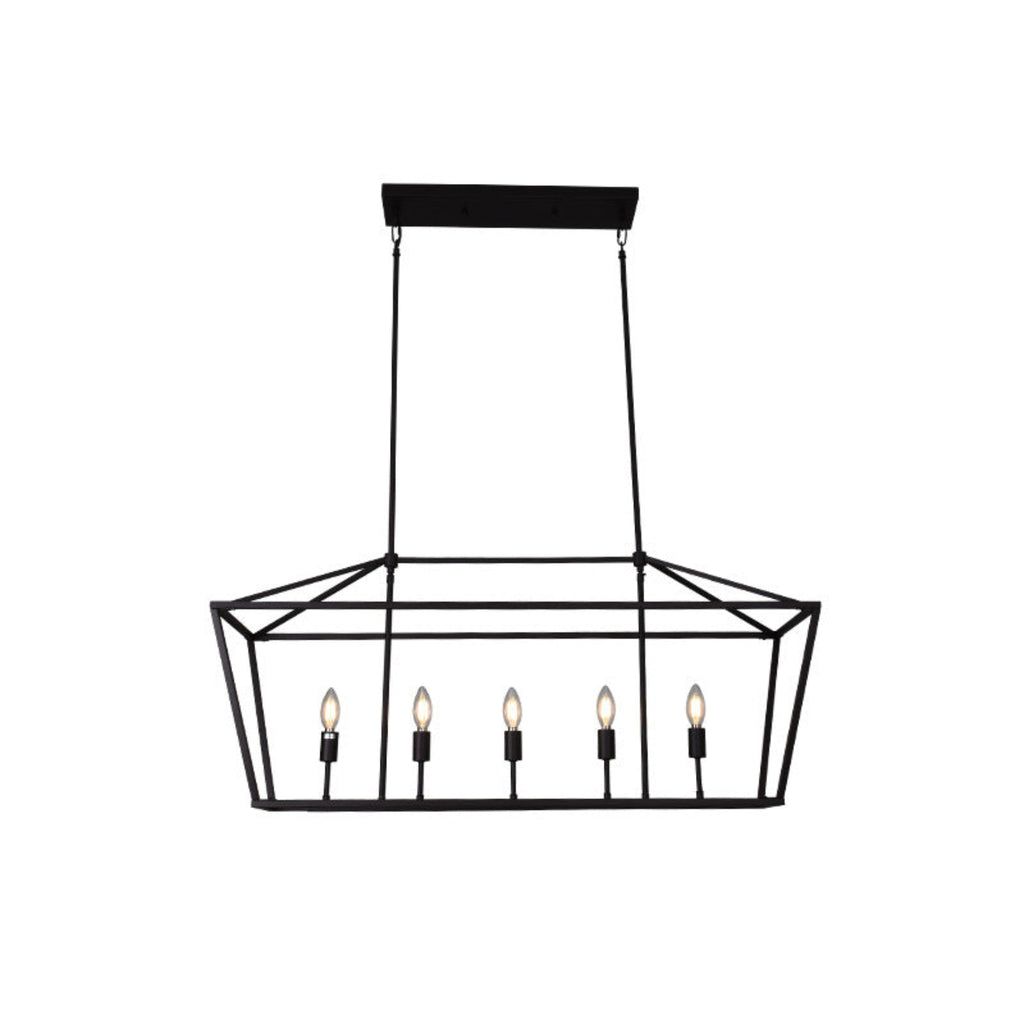 Open Frame Linear Lantern Chandelier