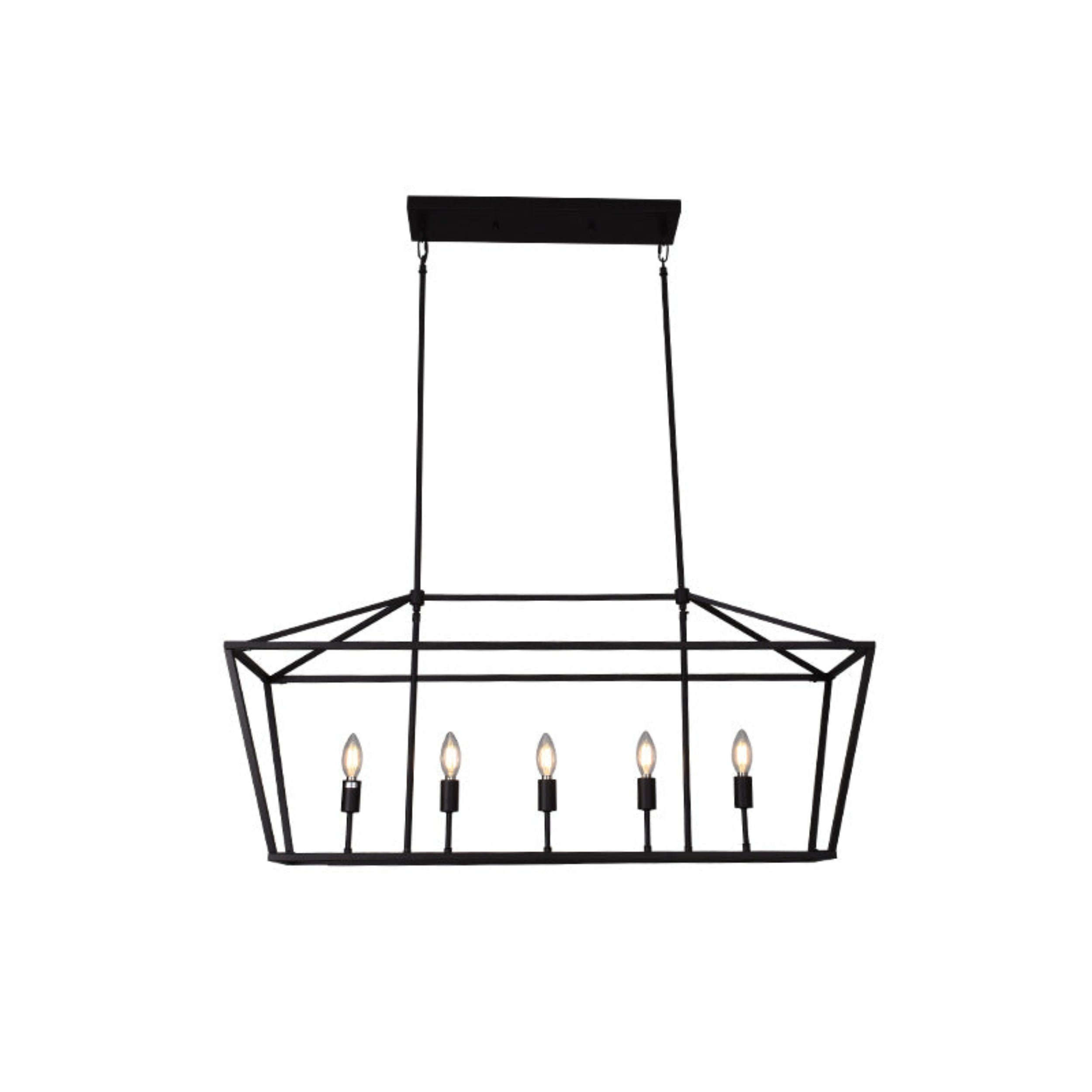 Open Frame Linear Lantern Chandelier