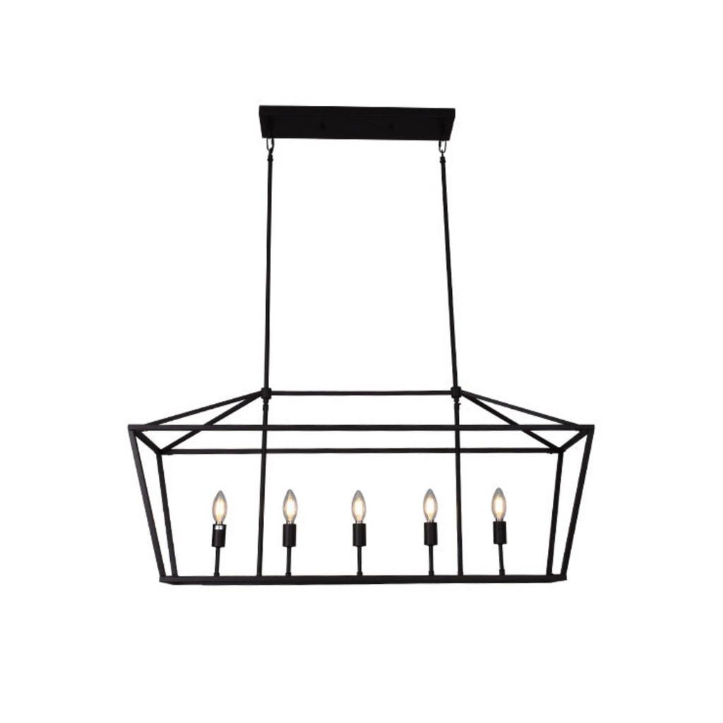 Open Frame Linear Lantern Chandelier