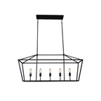 Open Frame Linear Lantern Chandelier