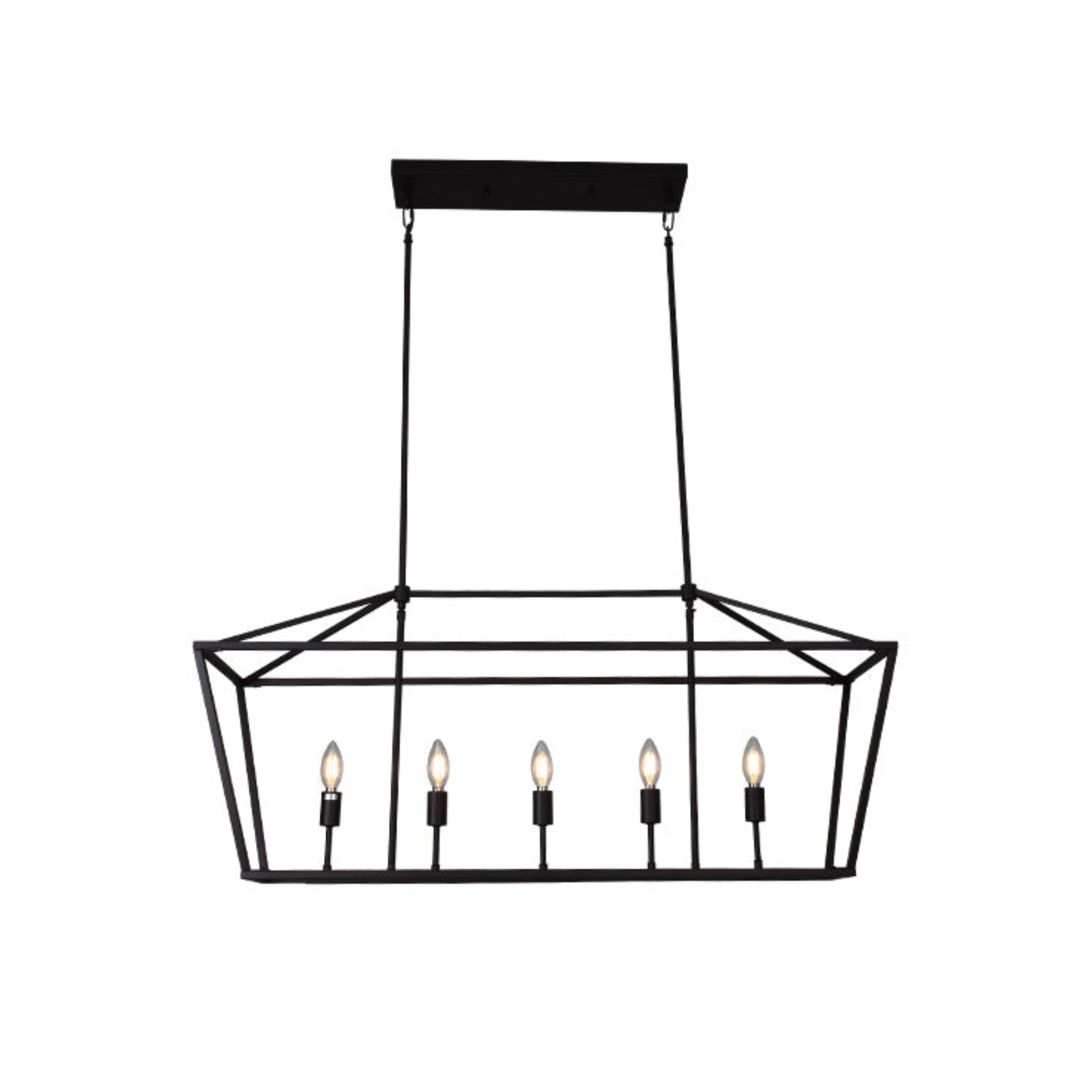 Open Frame Linear Lantern Chandelier