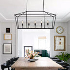 Open Frame Linear Lantern Chandelier