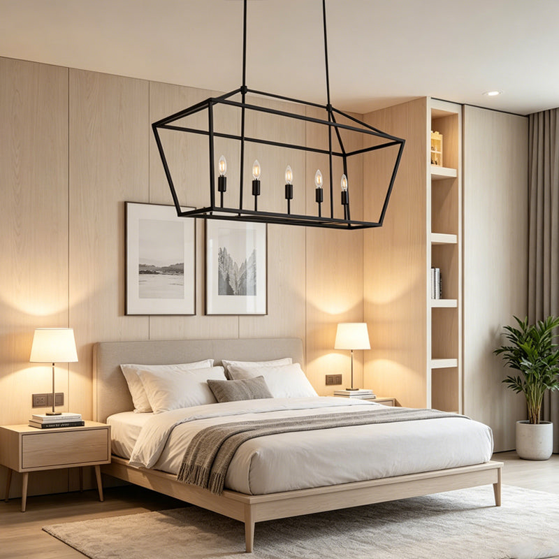 Open Frame Linear Lantern Chandelier