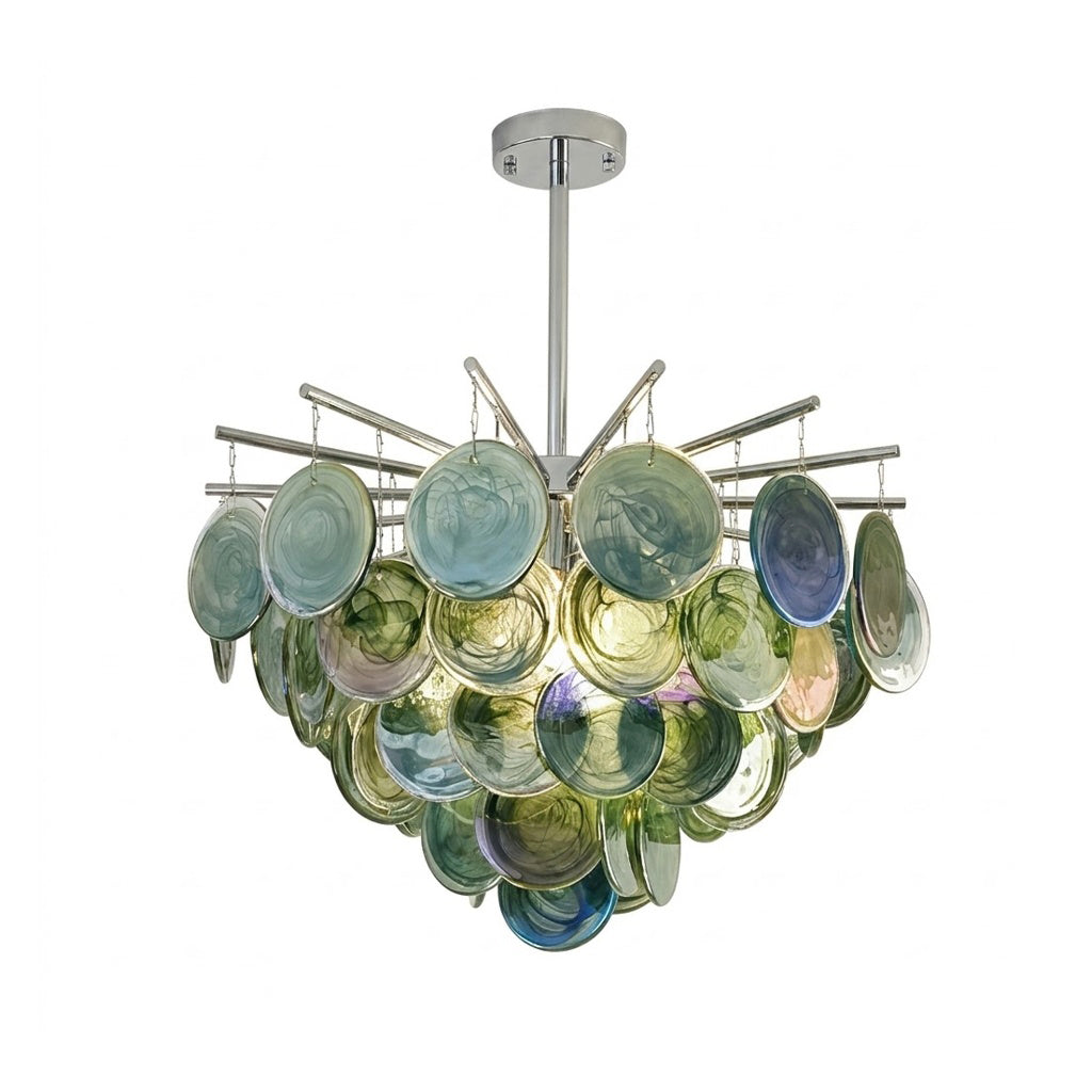 Murano Art Glass Disc Chandelier