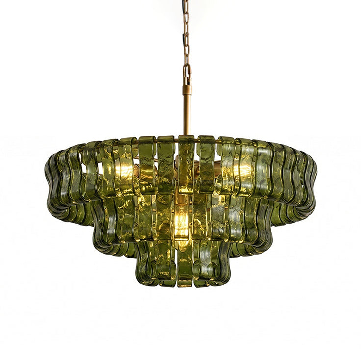 Lustre en verre ruban