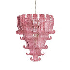 Pink Ribbon Glass Tiered Chandelier