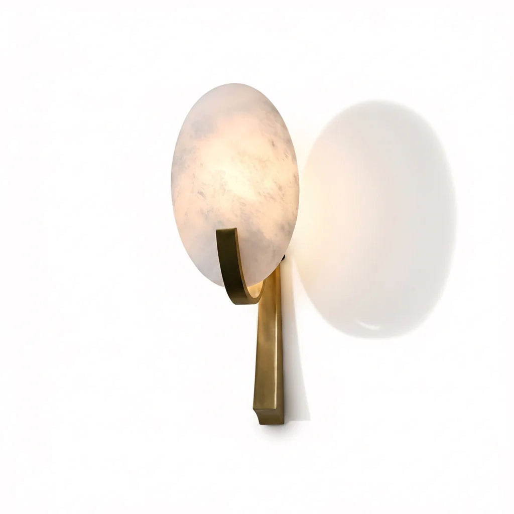 Alabaster Oval Wall Sconce