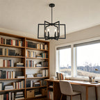 Pinwheel  Square Cage Chandelier