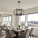 Pinwheel  Square Cage Chandelier