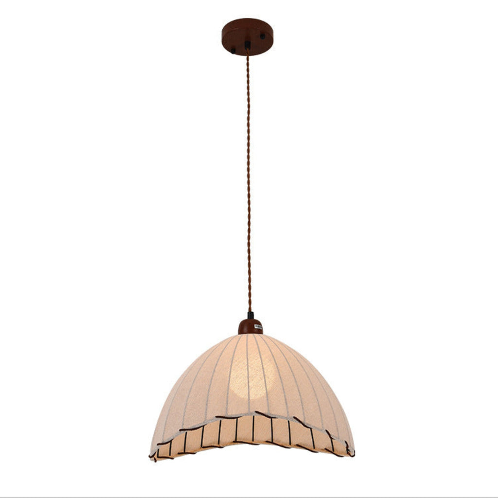 Pleated Dome Fabric Pendant Lamp