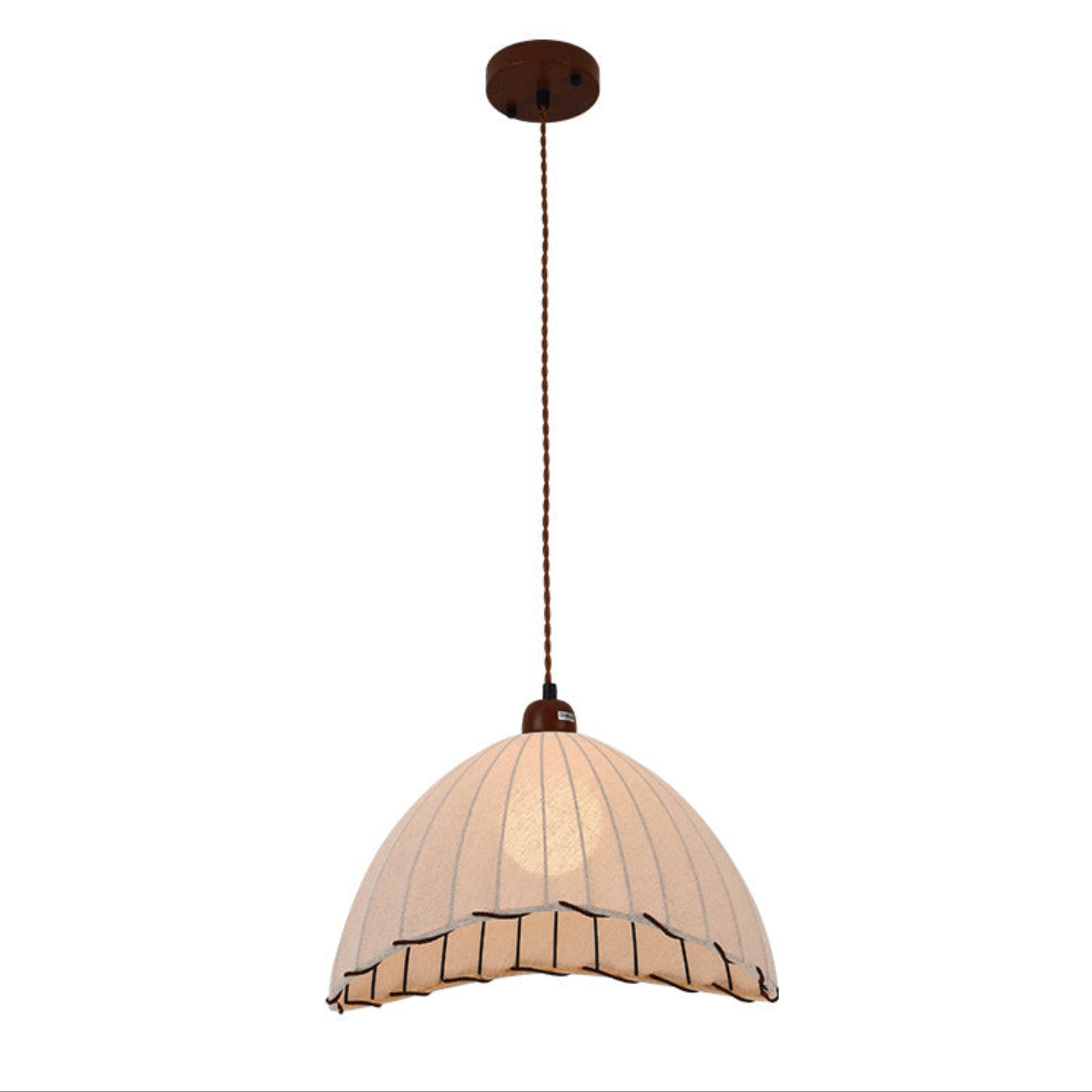 Pleated Dome Fabric Pendant Lamp