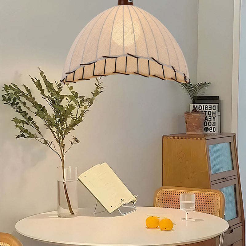 Pleated Dome Fabric Pendant Lamp