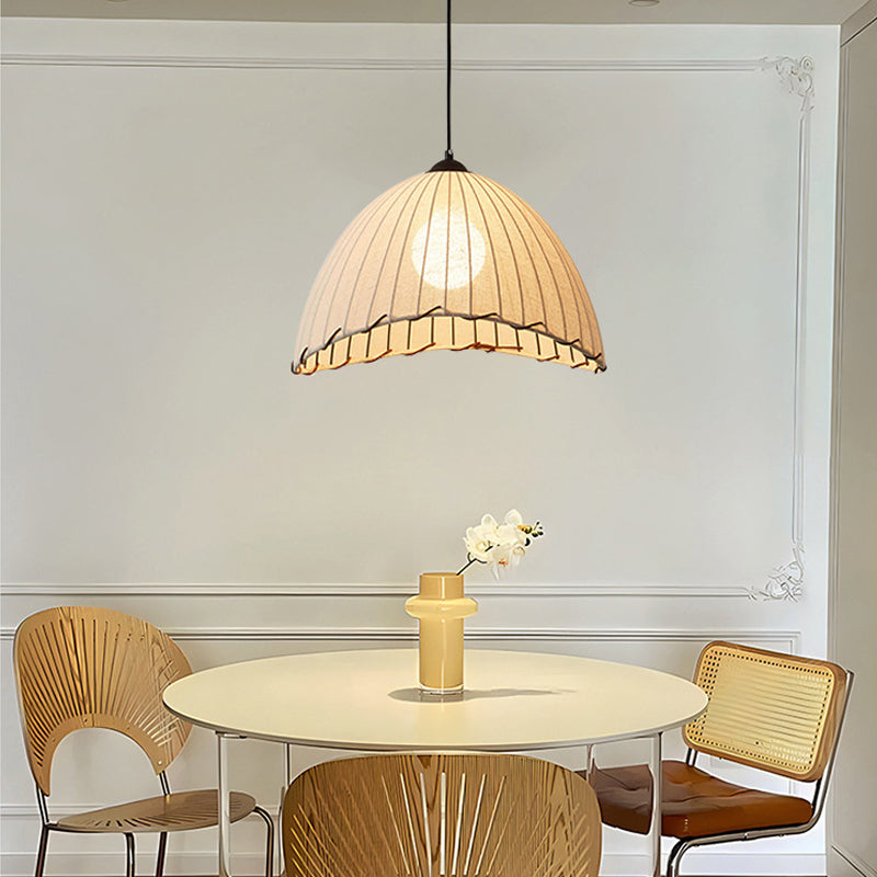 Pleated Dome Fabric Pendant Lamp