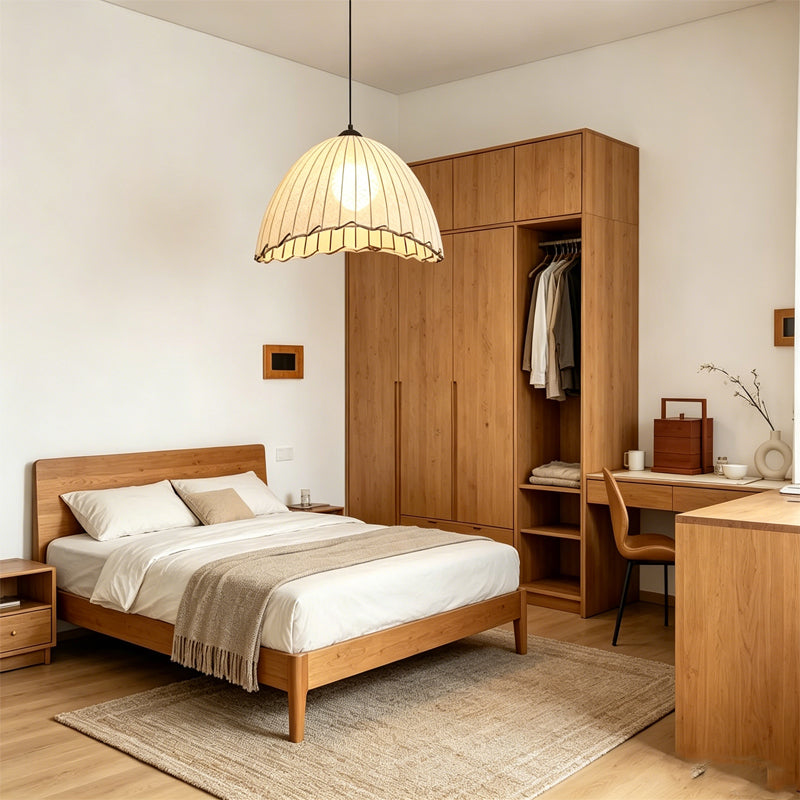 Pleated Dome Fabric Pendant Lamp