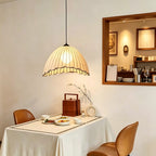 Pleated Dome Fabric Pendant Lamp