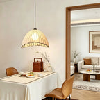 Pleated Dome Fabric Pendant Lamp