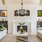Rotating Square Cage Chandelier