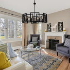 Rotating Square Cage Chandelier