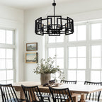 Rotating Square Cage Chandelier