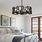 Rotating Square Cage Chandelier