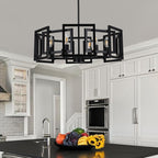 Rotating Square Cage Chandelier