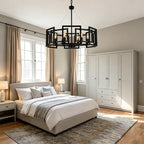 Rotating Square Cage Chandelier